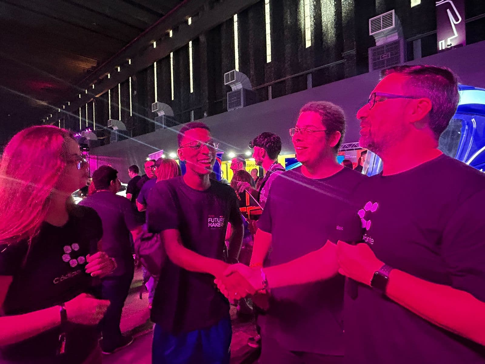 Award and recognition moment at the Tech Mahindra challenge